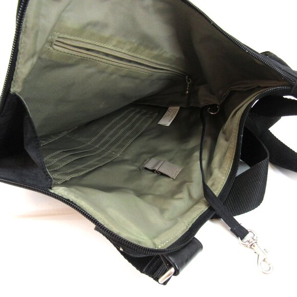 Baggallini Black Angled Crossbody Bag Interior/Exterior Pockets Nylon Strap - Picture 6 of 7